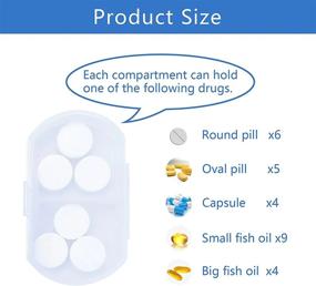 img 1 attached to Small Portable Pill Organizer - AM & PM Daily Pill Containers For Vitamins, Supplements, And Fish Oil - Mini Pill Box Ideal For Purse - White (1 PCS)