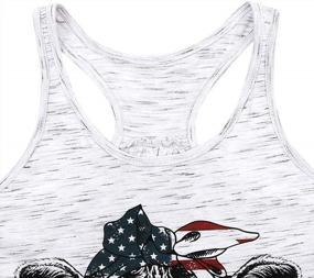 img 2 attached to USA Flag Tank Top Women Funny Cow Shirts 4Th July Tank Patriotic Sleeveless Shirt Summer Casual Racerback Vest Tee Top