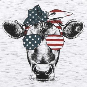 img 3 attached to USA Flag Tank Top Women Funny Cow Shirts 4Th July Tank Patriotic Sleeveless Shirt Summer Casual Racerback Vest Tee Top