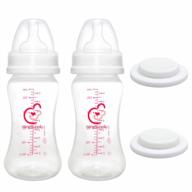 nenesupply 9oz wide mouth feeding and storage bottle compatible with spectra s2, s1, and 9 plus pumps - includes nipple, sealing disc, and compatible with spectra s2 accessories and pump parts logo