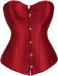 black satin corset top and waist cincher lingerie set for women's sexy bust enhancement logo