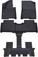 🚗 premium all weather floor mats for 2021-2022 kia sorento hybrid - custom fit, black set by jdmon logo