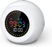 reacher digital timer alarm clock for kids and productivity, repeat cycle pomodoro countdown timer, ac powered with dimmable rainbow display, 6 natural sound options for bedroom logo