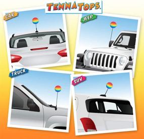 img 3 attached to Rainbow Pride Car Antenna Topper/Auto Mirror Dangler/Cute Dashboard Accessory - Tenna Tops