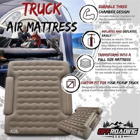 img 3 attached to Truck Bed Inflatable Air Mattress - Convertible Full Double, Fits 5.5 ft to 5.8 ft Box - Silverado, Tundra, Titan, Ram, F150 Supercrew