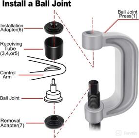 img 1 attached to 🔧 AURELIO TECH 10PCs Ball Joint Press Kit & U Joint Removal Tool with 4x4 Adapters, Ideal for a Wide Range of 2WD and 4WD Cars and Light Trucks