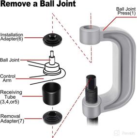 img 2 attached to 🔧 AURELIO TECH 10PCs Ball Joint Press Kit & U Joint Removal Tool with 4x4 Adapters, Ideal for a Wide Range of 2WD and 4WD Cars and Light Trucks