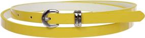 img 3 attached to Inch Patent Leather Skinny Belt Women's Accessories : Belts