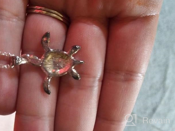 img 1 attached to 🐢 Exquisite Turtle Jewelry Set: Turtle Necklace, Turtle Ring, Shell Necklace, and Starfish Necklace - Perfect Gifts for Women, Moms, and Sea Life Enthusiasts review by Marty Drury