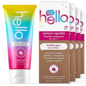 img 4 attached to Hello Sparkling Unicorn Fluoride Toothpaste