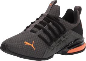 img 4 attached to Stylish and Versatile: PUMA Axelion Running Shadow Black Vibrant Girls' Shoes for Athletic Performance