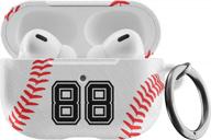 индивидуальный чехол для бейсбольных airpods pro с вашим текстом - лучший персонализированный чехол для airpods для бейсбольного болельщика. добавьте название своей команды, номер для мужчин или женщин. логотип