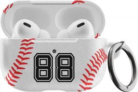 img 4 attached to Custom Baseball AirPods Pro Case With Your Text - Best Personalized AirPods Case For Baseball Fan Add Your Team Name Number Men Or Women