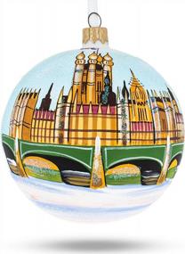 img 4 attached to Big Ben London Great Britain Christmas Ornament Glass Ball 4 Inches 3.25 Inches