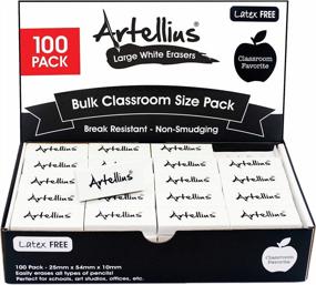 img 4 attached to 100 Large Latex And Smudge Free White Erasers - Perfect For Art Classrooms, Teachers, And Homeschoolers!