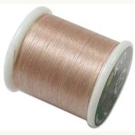 🧵 kook japanese nylon beading thread for delica beige - 50m spool logo