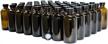 48-pack 8 oz. amber boston round glass bottles with black poly cone cap - perfect for essential oils, syrups, and more! logo