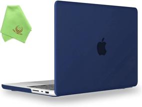 img 4 attached to UESWILL Matte Hard Shell Case Cover For 2021 & 2022 MacBook Pro 16 Inch Model A2485 With M1 Pro / M1 Max Chip & Touch ID + Microfiber Cloth, Navy Blue