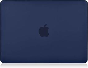 img 2 attached to Матовый жесткий чехол UESWILL для MacBook Pro 2021 и 2022 годов, 16-дюймовая модель A2485 с чипом M1 Pro / M1 Max и Touch ID + ткань из микрофибры, темно-синий