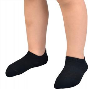 img 2 attached to 6 Pairs JORMATT Toddler Little Girls Boys No Show Socks Cotton Anti Slip Low Cut With Grips