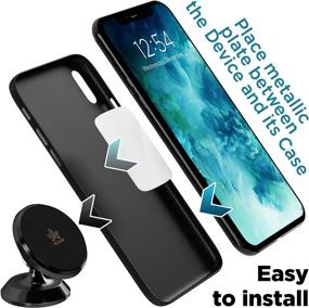 img 1 attached to 📱 Magnetic Phone Car Mount - Universal Cellphone Holder for Car - Black - Secure & Convenient Hands-free Solution