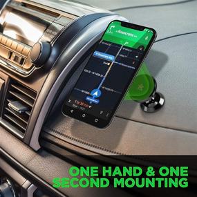 img 3 attached to 📱 Magnetic Phone Car Mount - Universal Cellphone Holder for Car - Black - Secure & Convenient Hands-free Solution