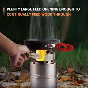 img 3 attached to CANWAY Portable Wood Burning Camping Stove - Windproof & Anti-Slip Stainless Steel Backpacking Survival Stove With Bag For Outdoor Hiking, Travel, Picnic, And BBQ