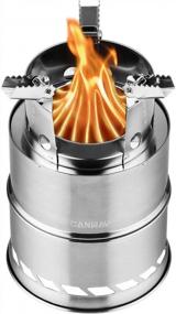 img 4 attached to CANWAY Portable Wood Burning Camping Stove - Windproof & Anti-Slip Stainless Steel Backpacking Survival Stove With Bag For Outdoor Hiking, Travel, Picnic, And BBQ