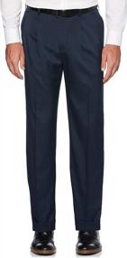 img 2 attached to Stretchy Crosshatch Dress Pants For Men By Savane With Pleats