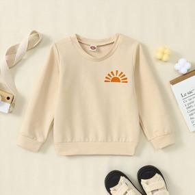 img 1 attached to Adorable Sun Graphic Romper Set For Baby Boys And Girls: CM C&M WODRO Crewneck Sweatshirts And Pants Pullover Outfits