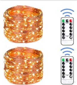 img 4 attached to ✨ 2 Pack of 12APM 66ft 200 LED Fairy String Lights with Remote Control, USB Powered for Bedroom Decoration