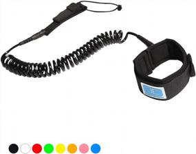 img 4 attached to Ultimate Protection And Comfort: OCEANBROAD Coiled Leash For Paddle Board Surfboard SUP