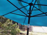 img 1 attached to ASTEROUTDOOR 11Ft Patio Market Umbrella With Push Button Tilt, Crank And 8 Sturdy Ribs For Lawn, Garden, Deck, Backyard & Pool - Red review by Tom Ball