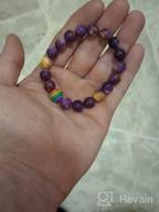 img 1 attached to 🌈 Nanafast LGBT Pride Rainbow Bracelet Lava Rock and Tiger Eye Stone Bead Bracelets for Gay Lesbian Community review by Casey Narcisse