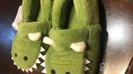 img 1 attached to COSANKIM Baby Toddler Boys Girls Non-Skid Fuzzy Cartoon Dinosaur House Slipper Shoes for Indoor Bedroom review by Aaron Leburu