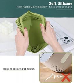 img 2 attached to Green Emibele Rectangle Silicone Foldable Tissue Box Cover - Perfect For Bathroom, Living Room, Dining Room, Bedroom & More!