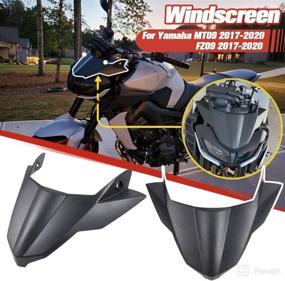 img 4 attached to Lorababer Motorcycle Windscreen Wind Deflector for Yamaha MT-09 FZ-09 (2017-2020): Enhanced Front Fairing Extension and Fender Extender