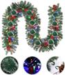 imucci 9 ft 100 led christmas garland: add holiday cheer to your fireplace mantel & table decor! logo