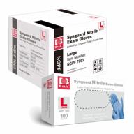 basic medical blue nitrile exam gloves - latex-free & powder-free - ngpf-7003 (case of 1,000), large logo