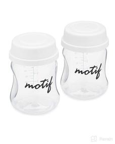 img 1 attached to Motif Twist Breast Milk Storage Bottles - BPA Free, 140mL - Pack of 2 with Lids - Dishwasher Safe