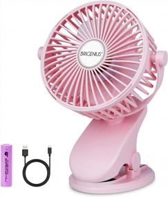 img 4 attached to Portable And Rechargeable Pink Clip-On Fan For Baby Strollers And Outdoor Adventures