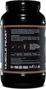 img 2 attached to Muscle Feast Grass Fed Whey Protein, Natural & Hormone-Free, Fast Absorption, Premium European Whey Isolate Blend, Concentrate, and Hydrolyzed Protein – 19.1g Protein, 100 Calories, Chocolate 2lb, 36 Servings