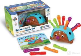 img 4 attached to 🦔 Spike The Fine Motor Hedgehog: First Words Learning Resources Set - Top Toddler Toys, Fun for Fine Motor Skills, Preschool Activities, Toddler Activity, 15 Pieces, Ages 18 Months+