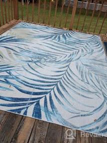 img 8 attached to Bring The Coastline Indoors With Tommy Bahama Malibu Palm Springs Rug In Ivory/Aqua Blue