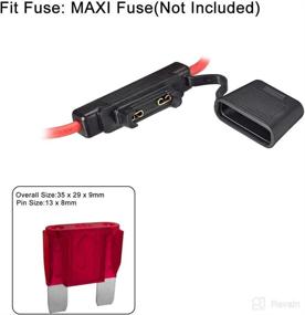 img 1 attached to 💦 Waterproof MAXI Fuse Holder: UXCELL In-line 8AWG Black Fuse Holder for Ultimate Protection