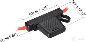 img 3 attached to 💦 Waterproof MAXI Fuse Holder: UXCELL In-line 8AWG Black Fuse Holder for Ultimate Protection