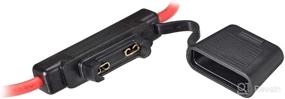 img 2 attached to 💦 Waterproof MAXI Fuse Holder: UXCELL In-line 8AWG Black Fuse Holder for Ultimate Protection