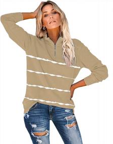 img 3 attached to Stylish Women'S Quilted Pullover With Button Neck And Elbow Patches - Perfect Outwear