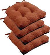 comfortable and stylish: downluxe indoor chair cushions for dining chairs - set of 4 in trendy orange color логотип