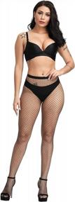img 2 attached to Flaunt Your Style With Pareberry'S Sexy High Waisted Fishnet Tights And Stockings